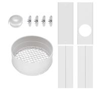 Ihdjasg Kit de canal de fenêtre, kit de purge pour sèche-linge intérieur, plaques d'étanchéité de fenêtre, pièces de ventilation de sèche-linge, raccord pour fenêtre coulissante, accessoires de