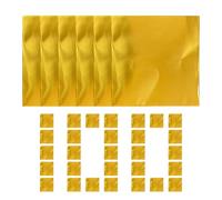 Ihdjasg Lot de 100 feuilles d'aluminium brillantes - Outils de gravure - Pour peinture, ongles, travaux manuels, scrapbooking, fabrication de cartes, tampons