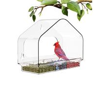 Ihdjasg Mangeoire à Oiseaux pour Fenêtre | Ventouses Détachables Plateau Amovible Outil en Acrylique,Mangeoire À Oiseaux avec Fixation sur Fenêtre,pour Famille Amoureux des Intérieur Extérieur