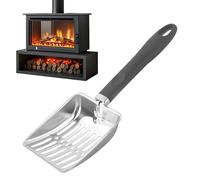 Ihdjasg Passoire à cendres - Pelle à charbon résistante à la chaleur - En acier inoxydable avec forme ajourée - Pour camping, jardin, extérieur et intérieur