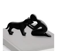 Ihdjasg Statue de Chien Drôle Mignon Art Abstrait Sympathie