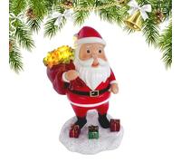 Ihdjasg Statue De Père Noël pour Intérieur,Décoration De Noël avec Éclairage,Statue De Père en Résine pour Manteau - pour Intérieur, Manteau de Cheminée, Étagère, Fêtes, Nouvel an, Anniversaire