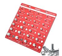 Ihdjasg Testeur de filetage pour vis et écrous, taille en pouces et métriques, diamètre de vis métrique | Outils de mesure précis pour l'identification des éléments de fixation pour l'industrie