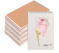 IHDYPPEW Lot de 20 carnets de croquis à spirale, 21,1 x 14 cm, A5, sans lignes, vierges pour scrapbooking, journal de la nature et dessin, durable, portable et polyvalent (80 feuilles - 160 pages)