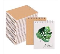 IHDYPPEW Lot de 25 carnets de croquis à spirale, 14,5 x 10,2 cm, A6, sans lignes, vierges pour scrapbooking, journal de la nature et dessin, durable, portable et polyvalent (60 feuilles - 120 pages)