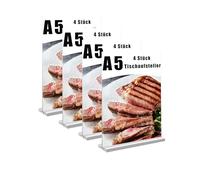 IheDovb Lot de 4 Présentoirs A5 de Table, Acrylique Transparent T - Base Porte Menu Porte Affiche A5 Pour Restaurants Mariage