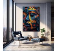 IHHGNB 1 toile imprimée représentant une femme africaine moderne (40 x 50 cm/sans cadre) pour la décoration de votre chambre ou salon.