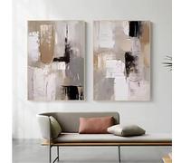 IHHGNB Affiche abstraite moderne et minimaliste, paysage neutre, impression sur toile, tableau décoratif pour salon (50 x 70 cm x 2 / sans cadre)