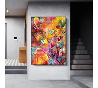 IHHGNB Affiche de graffiti de rue moderne, tableau d'art mural coloré, peinture sur toile, décoration de maison, chambre à coucher, salon, 50 x 70 cm (20 x 28 pouces), sans cadre