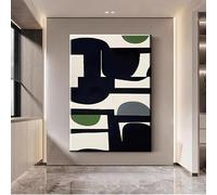 IHHGNB Affiche décorative monochrome géométrique abstraite, imprimée en noir et blanc texturé, pour salon ou chambre (60 x 80 cm/sans cadre)
