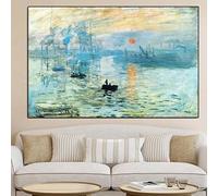 IHHGNB Affiche décorative murale « Impression, lever de soleil » de Claude Monet, célèbre œuvre d'art, pour le salon (30 x 40 cm/Sans cadre)