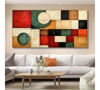 IHHGNB Affiche et impression sur toile représentant une géométrie abstraite et colorée moderne, idéale pour la décoration du salon (40 x 80 cm/sans cadre).