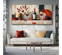 IHHGNB Affiche et impressions abstraites modernes sur toile représentant une géométrie orange, idéales pour la décoration murale du salon (50 x 100 cm/sans cadre).