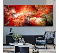 IHHGNB Affiche murale abstraite avec aurores boréales et nuages, impression sur toile, tableau d'art moderne pour la décoration du salon (30 x 60 cm (12 x 24 po) / sans cadre)