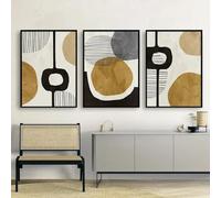 IHHGNB Affiche murale moderne et minimaliste avec lignes géométriques abstraites, décoration d'intérieur, chambre à coucher, salon, 60 x 80 cm (24 x 31 pouces), 3 pièces, sans cadre