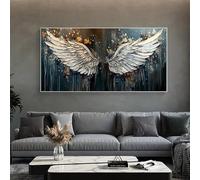 IHHGNB Affiche sur toile Aile, grand format, peinture murale, tableau, impression d'art, image abstraite blanche, décoration intérieure minimaliste (30 x 60 cm (12 x 24 po) / sans cadre)