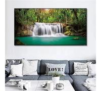 IHHGNB Affiche sur toile, impression, décoration intérieure, paysage, peinture de cascade naturelle, art mural, tableau de cascade (70 x 140 cm (28 x 55 po) / sans cadre)