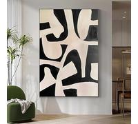 IHHGNB Affiche sur toile sans cadre, grand format, style abstrait moderne, lignes verticales, peinture à l'encre, idéale pour la décoration du salon ou de la chambre (50 x 75 cm/sans cadre).