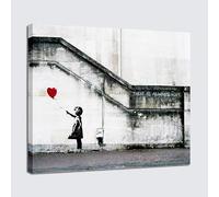 IHHGNB Affiche vintage Banksy « Fille au ballon rouge », impression sur toile, art mural, image HD, décoration pour salon, sans cadre (60 x 80 cm / 24 x 31 pouces).