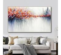 IHHGNB Affiches et impressions de fleurs colorées, peinture à l'huile florale abstraite imprimée sur toile, décoration murale pour salon (50 x 70 cm (20 x 28 po) / sans cadre)