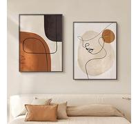 IHHGNB Affiches murales Matisse Face Line Art, impressions géométriques abstraites, tableau, décoration moderne pour salon, œuvre d'art sur toile (50x70cm(20x28in) x2/sans cadre)
