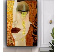 IHHGNB Célèbre tableau Gustav Klimt Larmes d'or Toile Art mural abstrait Photos œuvres d'art pour affiches modernes Impressions Décoration d'intérieur 70x100cm (28x39in) Sans cadre
