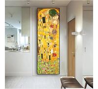 IHHGNB Collection abstraite « Baiser » de Gustav Klimt, peinture à l'huile sur toile, affiches et impressions, tableaux d'art mural pour la décoration du salon (45 x 135 cm (18 x 53 po) / Sans cadre)