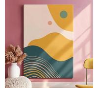 IHHGNB Décoration murale abstraite bohème, affiche sur toile, impressions vintage, vagues, océan, eau, peinture texturée moderne (40 x 50 cm (16 x 20 po) / sans cadre)