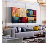 IHHGNB Décoration murale abstraite sur toile, style moderne, pour salon, chambre ou bureau à domicile. Impression sur toile aux couleurs sombres (80 x 160 cm/sans cadre).