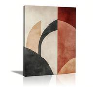 IHHGNB Décoration murale bohème abstraite, peinture géométrique colorée à blocs de couleur, affiche pour salon et salle de bain (40 x 50 cm/sans cadre)