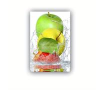 IHHGNB Décoration murale moderne sur toile représentant une pomme verte, idéale pour la cuisine, la chambre, la salle de bain et le salon. Impression sur toile (60 x 80 cm/sans cadre).