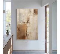 IHHGNB Grande impression d'art mural, peinture abstraite or et bleu, toile épaisse texturée, pour la décoration murale du salon (40 x 50 cm (16 x 20 pouces) / sans cadre)