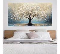 IHHGNB Grande peinture abstraite texturée d'arbre sur toile, sans cadre, impression d'art mural moderne pour la décoration du salon et de la chambre (20 x 40 cm (8 x 16 po)/sans cadre)