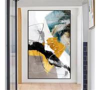 IHHGNB Grande toile abstraite rétro, décoration murale texturée et colorée, pour salon moderne, 40 x 60 cm (16 x 24 pouces), sans cadre