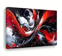 IHHGNB Impression sur toile abstraite rouge et noire, décoration murale, peinture murale pour salon moderne, chambre à coucher, 80 x 120 cm (31 x 47 pouces), sans cadre