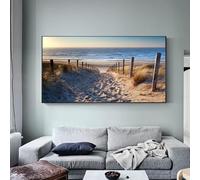 IHHGNB Impression sur toile minimaliste, décoration murale, bord de mer, plage, lever de soleil, affiche, photos, chambre à coucher, salon, 30 x 60 cm (12 x 24 pouces), sans cadre