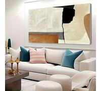IHHGNB Impression sur toile moderne abstraite bleue et dorée, décoration murale pour salon, chambre à coucher, bureau (20 x 40 cm, sans cadre)