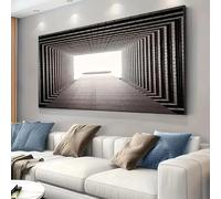 IHHGNB Impression sur toile moderne avec effet tunnel et illusion d'optique, décoration pour salon et chambre à coucher (20 x 40 cm, sans cadre)