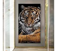 IHHGNB Impression sur toile représentant des animaux, tigre, décoration murale, affiche, pour salon, décoration d'intérieur, sans cadre, 40 x 80 cm (16 x 31 pouces).