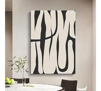 IHHGNB Impressions sur toile abstraites en noir et blanc, affiches classiques pour la décoration du bureau, de la chambre et du salon (70 x 90 cm (26 x 35 po) / sans cadre)