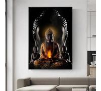 IHHGNB Impressions sur toile représentant le Bouddha, peintures murales modernes, affiches bouddhistes, décoration murale (40 x 60 cm (16 x 24 po) / Sans cadre)