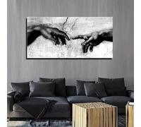 IHHGNB La Main de Dieu - Affiche sur toile - Impression d'art mural - Peinture religieuse pour la décoration de la chambre ou du salon (80 x 160 cm (31 x 63 pouces) / Sans cadre)