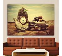 IHHGNB Peinture sur toile Art mural Art classique Salvador Dali Montre à main Voiture Ananas Perroquet Impressions Affiches pour décoration de salon 70x100cm (28x39in) Sans cadre