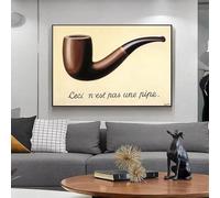 IHHGNB Peinture sur toile « Ceci n'est pas une pipe » de Magritte, affiches et impressions, décoration murale pour salon, maison, 40 x 50 cm (16 x 20 pouces), sans cadre
