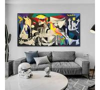 IHHGNB Reproduction sur toile de Guernica, célèbre tableau de Picasso, idéale pour décorer votre salon ou votre maison (20 x 40 cm/sans cadre).