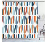 IHHGNB Rideau de Douche Style rétro Moderne du Milieu du siècle, Formes abstraites et dégradées, en Polyester imperméable (120 x 210 cm / 47 x 83 Pouces)