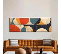IHHGNB Tableau abstrait géométrique coloré, affiche et impressions sur toile, style Bauhaus, pour la décoration du salon (45 x 135 cm (18 x 53 po) / Sans cadre)