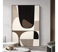 IHHGNB Tableau abstrait géométrique monochrome sur toile, décoration murale minimaliste pour salon ou bureau, affiche imprimée sans cadre (70 x 90 cm / 26 x 35 pouces)