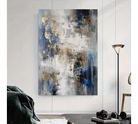 IHHGNB Tableau abstrait sur toile, design minimaliste texturé, idéal pour la décoration d'une chambre, d'un salon ou d'un bureau (40 x 50 cm (16 x 20 pouces) / Sans cadre)