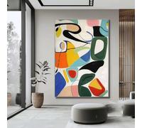 IHHGNB Tableau abstrait sur toile, grande peinture colorée, impression texturée, art mural, peinture moderne, décoration intérieure (70 x 100 cm (28 x 39 po) / sans cadre)